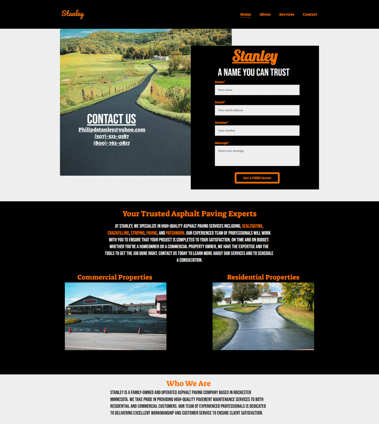 web design construction website